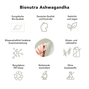 Ashwagandha_Kapseln: bio, vegan, rueckstandskontroliert, ohne Zusatzstoffe, Gluten und Laktosefrei
