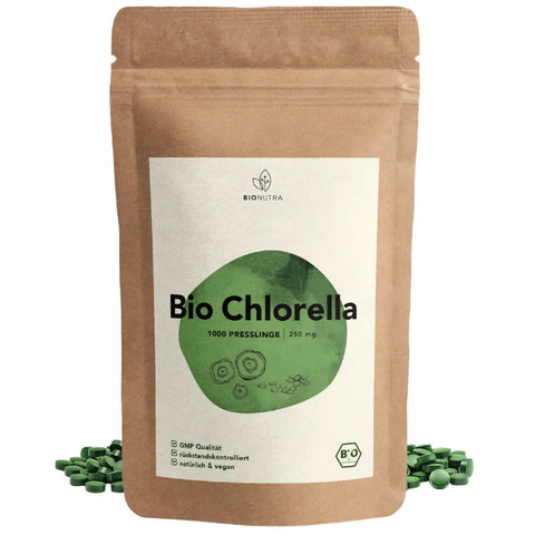 Bio Chlorella Tabletten / Presslinge , membrangebrochen