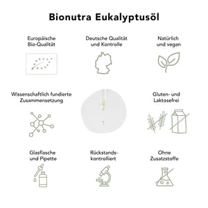 Bio Eukalyptus oel 50ml_bio, vegan, ohnezusatzstoffe, Lebensmittelqualitaet