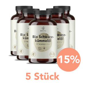Schwarzkümmelöl_Kapseln – 5er-Vorratspackung à 180 Stück mit 10 % Rabatt ab 5 Stück, vegan und hochdosiert